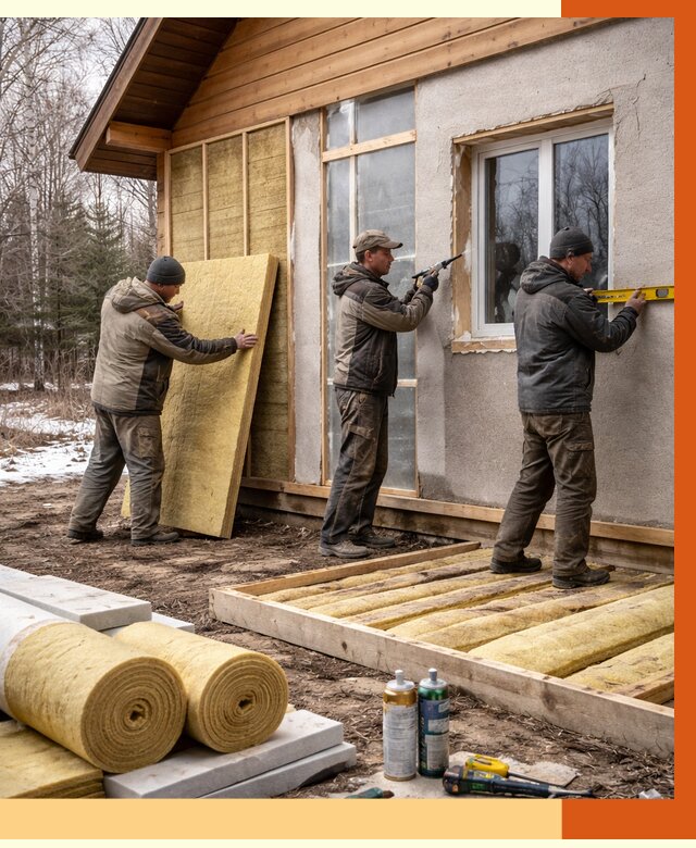 Утепление дачного дома в Раменском от 4816 руб/м2 — недорого | ТепломастерРмн