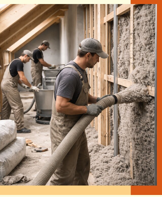 Утепление таунхауса эковатой в Раменском от 2231 руб./м² — монтаж и задувка | ТепломастерРмн