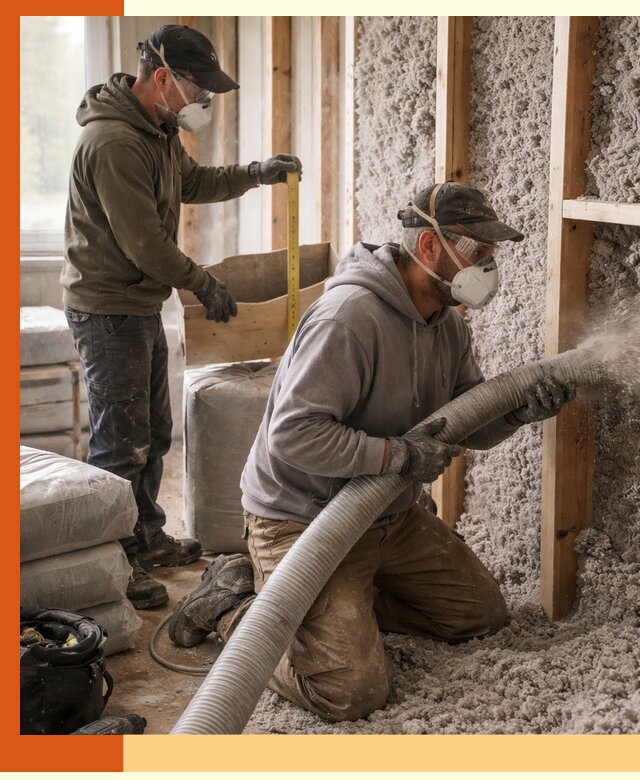 Утепление таунхауса эковатой в Раменском для максимально теплых стен