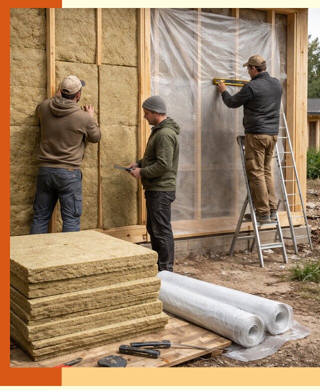 Утепление каркасного дома в Раменском под ключ с гарантией качества