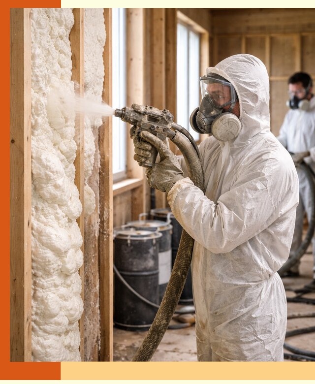 Утепление каркасного дома пенополиуретаном в Раменском