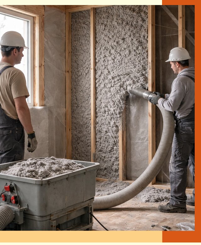 Утепление каркасного дома эковатой в Раменском от 1825 руб. | ТепломастерРмн