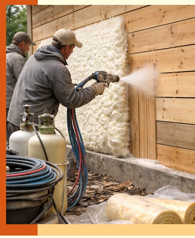 Утепление деревянного дома пенополиуретаном в Раменском