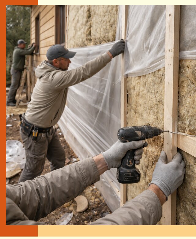 Утепление дома из бруса в Раменском качественно и долговечно