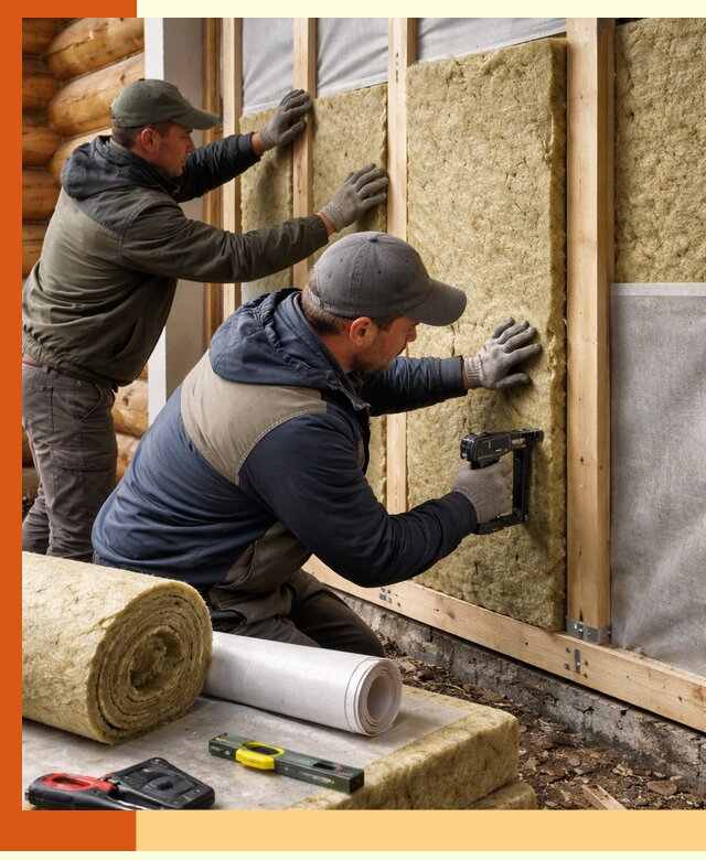 Утепление бревенчатого дома под ключ в Раменском