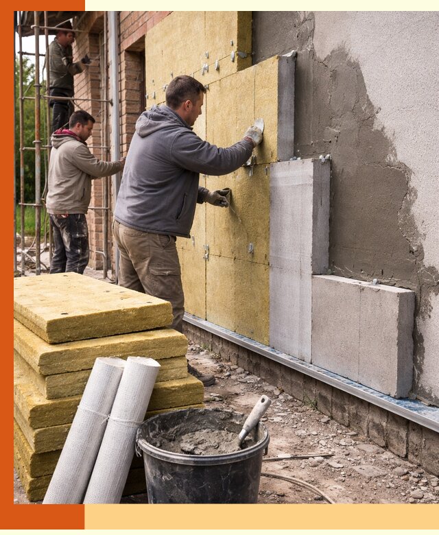 Утепление кирпичного дома под ключ в Раменском