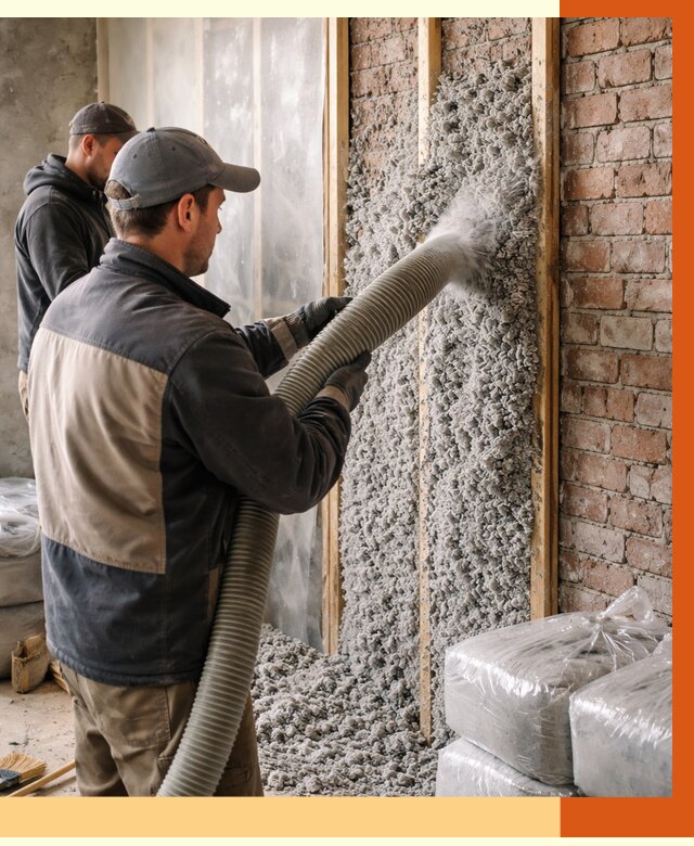 Утепление кирпичного дома эковатой в Раменском от 2383 руб./м² | ТепломастерРмн