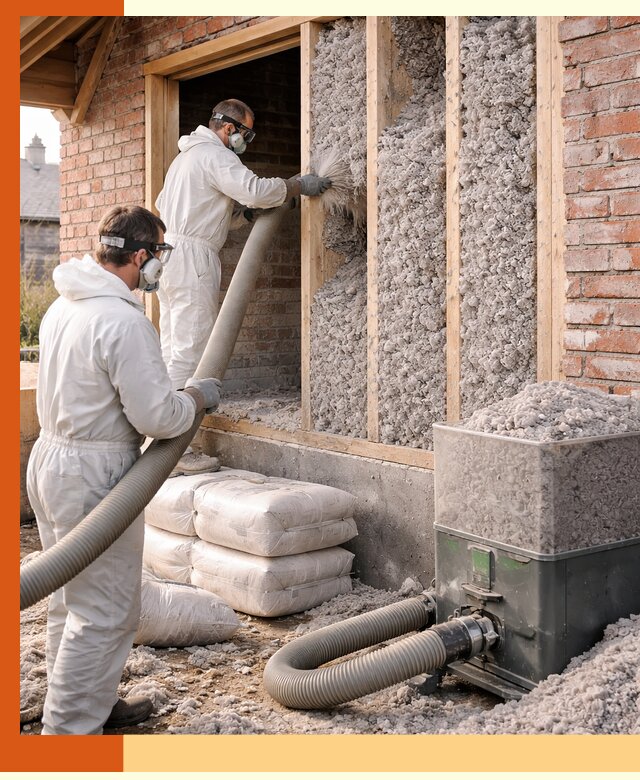 Утепление кирпичного дома эковатой в Раменском