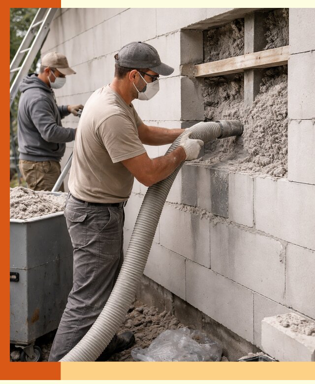 Утепление дома из газобетона эковатой в Раменском