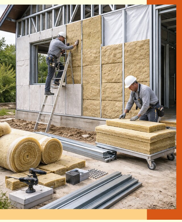 Утепление дома из ЛСТК в Раменском от 5272 руб./м² — профессионально | ТепломастерРмн