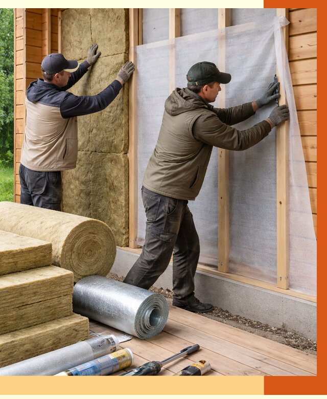 Утепление дома из двойного бруса в Раменском от 4867 руб./м² — ТепломастерРмн под ключ