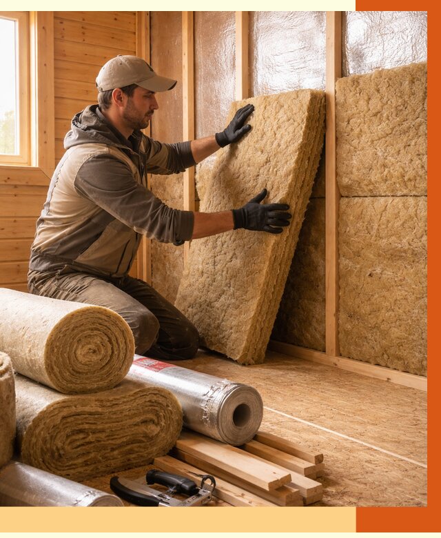 Утепление бани в Раменском под ключ от 4563 руб./м2 — утеплить потолок, пол и стены | ТепломастерРмн