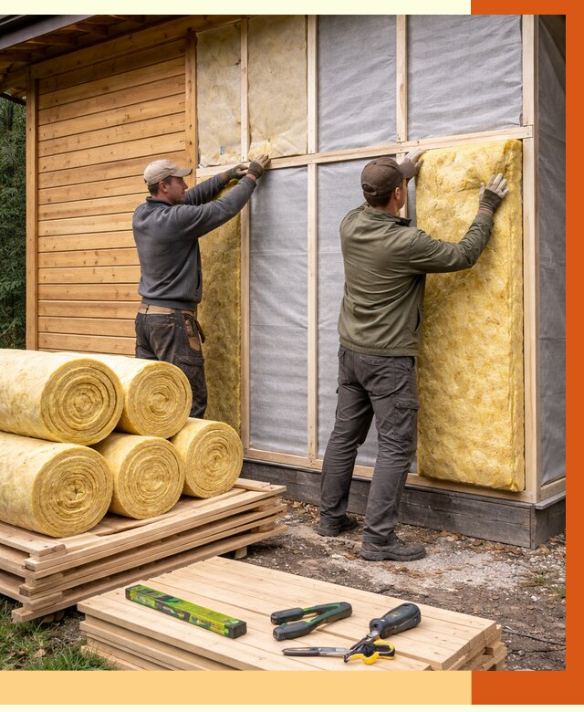 Утепление бани снаружи в Раменском от 86182 руб. под ключ | ТепломастерРмн