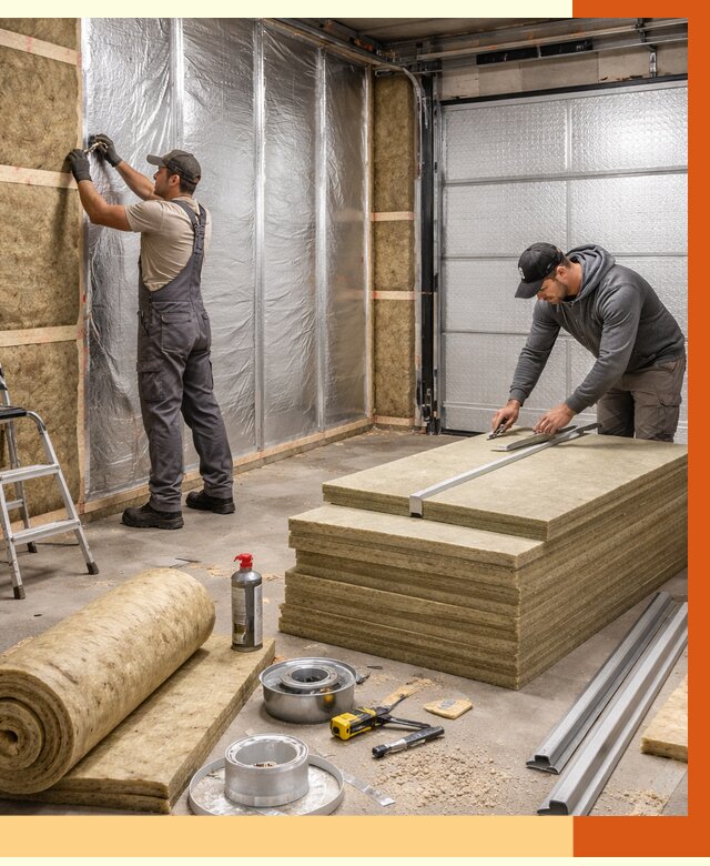 Утепление гаража в Раменском от 4563 руб/м2 — комплексное утепление ворот и стен | ТепломастерРмн