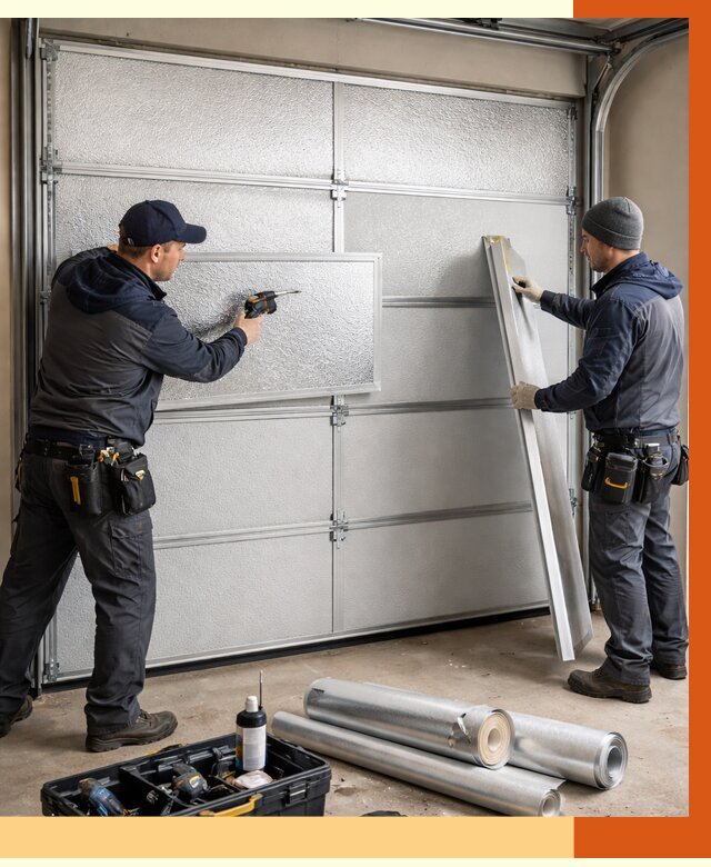 Утепление гаражных ворот в Раменском от 7959 руб/м2 — надежно и быстро | ТепломастерРмн