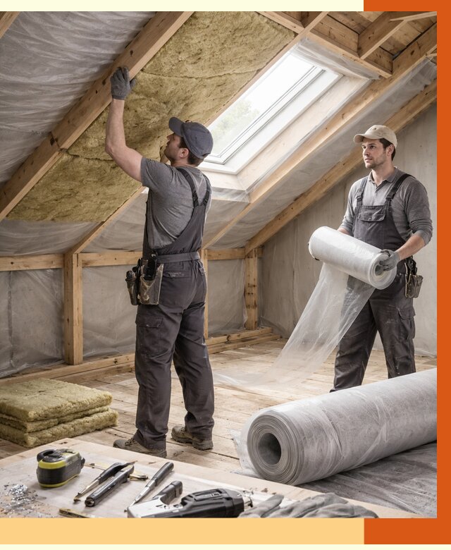 Утепление крыши изнутри мансарды в Раменском от 4258 руб./м² | ТепломастерРмн