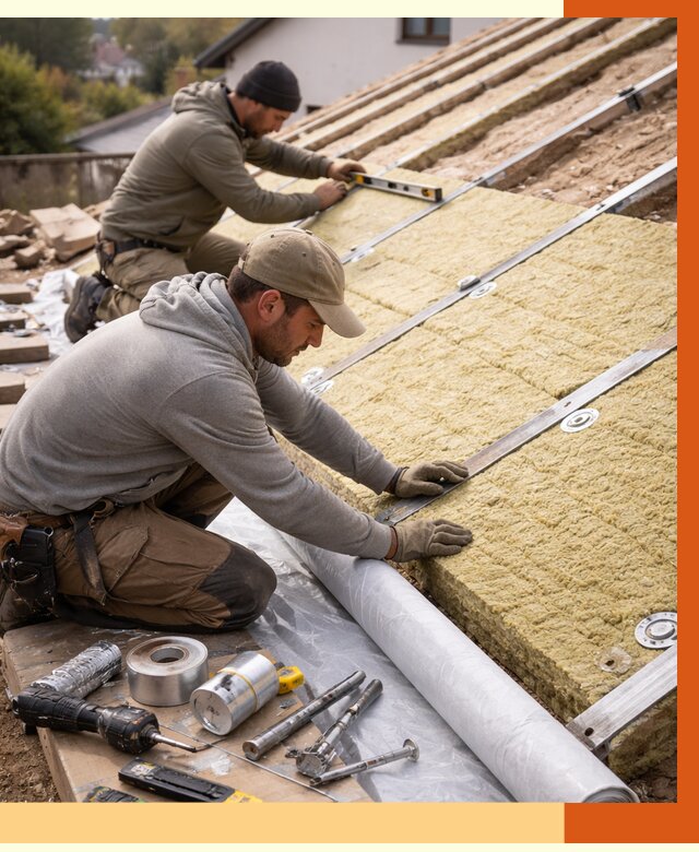 Утепление крыши снаружи в Раменском под ключ от 1217 руб./м2 | ТепломастерРмн