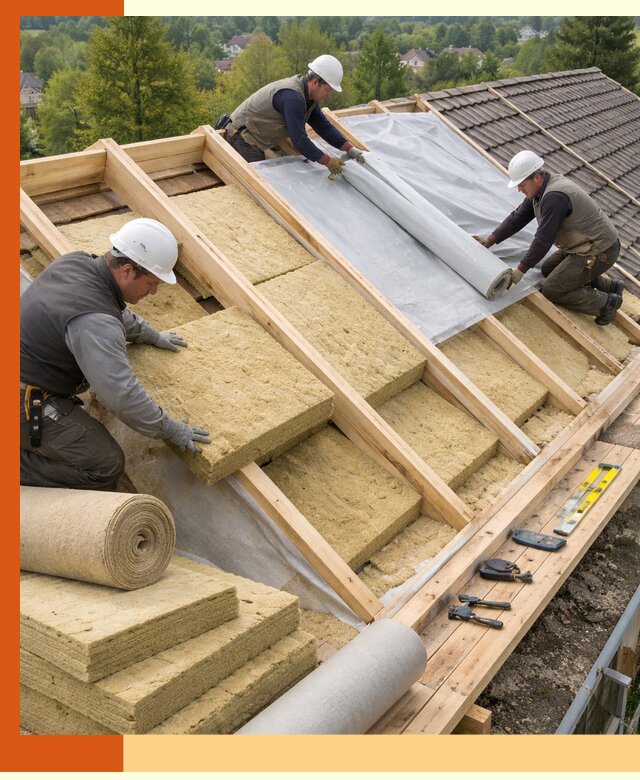 Утепление скатной крыши в Раменском качественно и надёжно