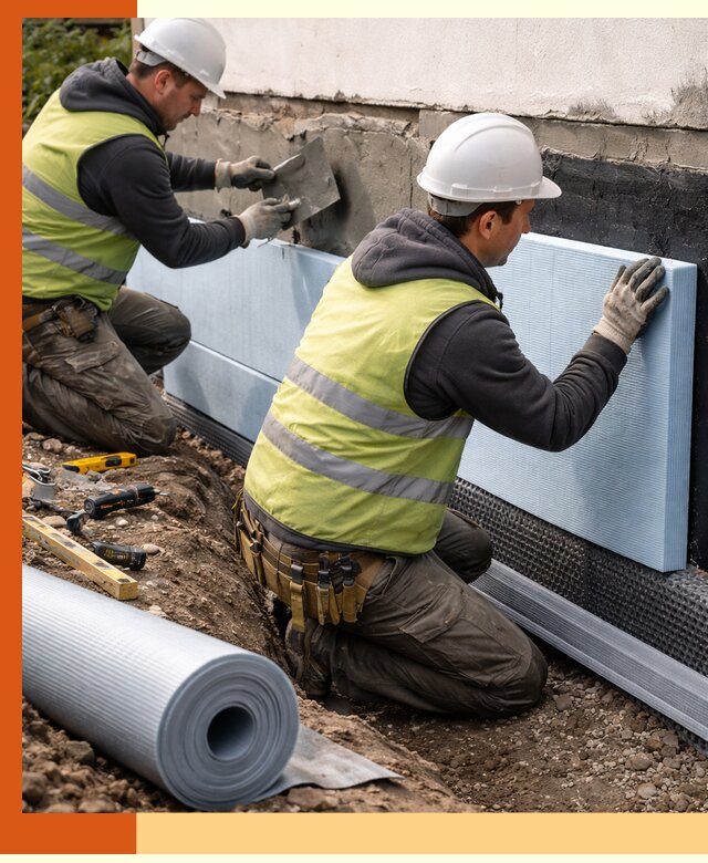 Утепление фундамента снаружи в Раменском — профессиональная теплоизоляция