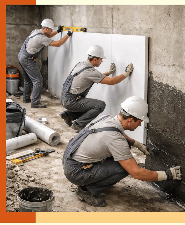 Утепление фундамента изнутри профессионально в Раменском