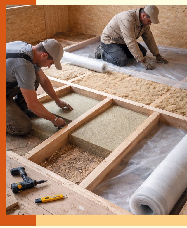 Профессиональное утепление деревянного пола в Раменском