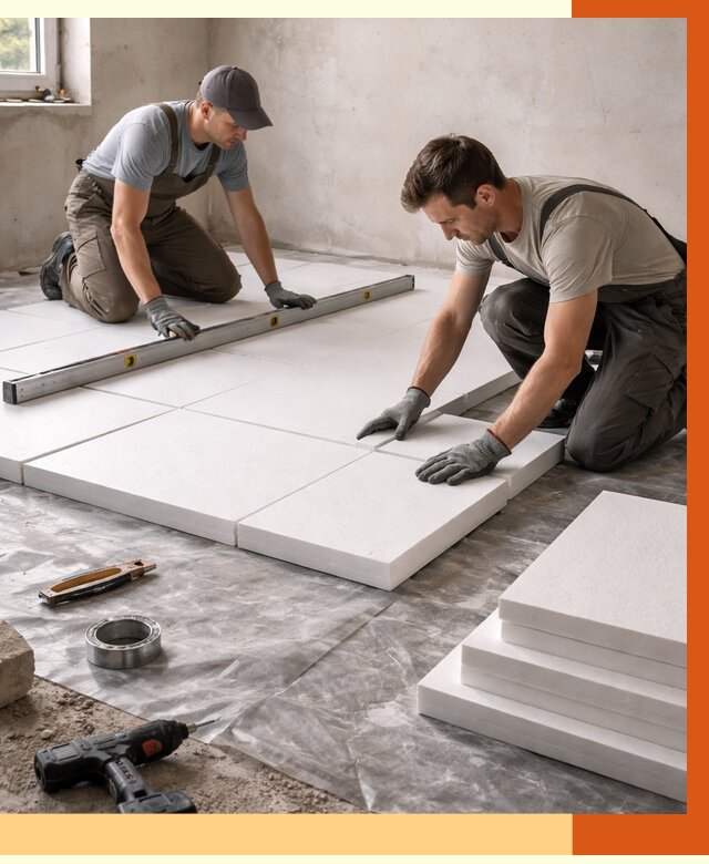 Утепление бетонного пола в Раменском от 2535 руб/м2 — монтаж и цена | ТепломастерРмн