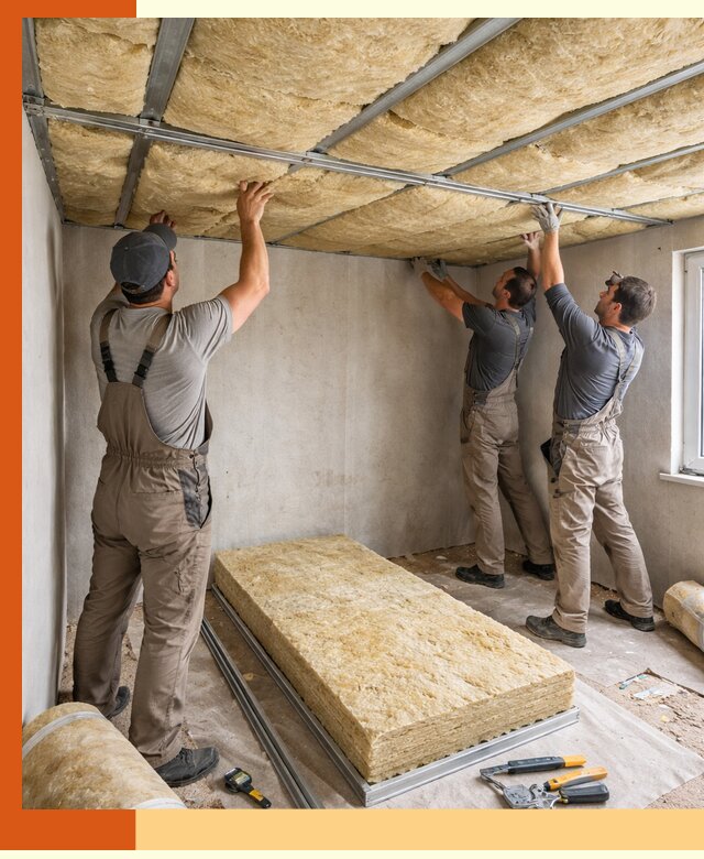 Утепление потолка в Раменском — тепло и без сквозняков