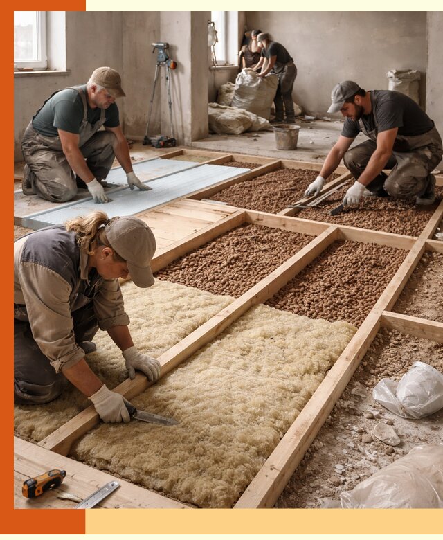 Утепление перекрытий жилых и промышленных зданий в Раменском