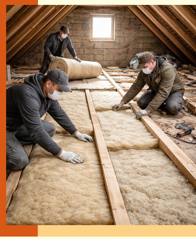 Утепление чердака в Раменском — профессиональная теплоизоляция кровли