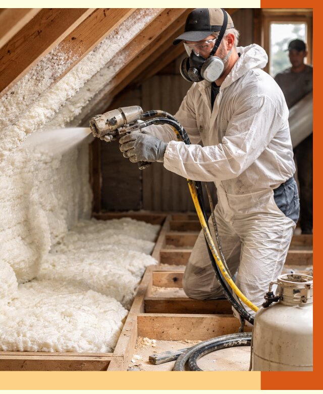 Утепление чердака ППУ в Раменском от 8740 руб./м2 — услуга под ключ | ТепломастерРмн