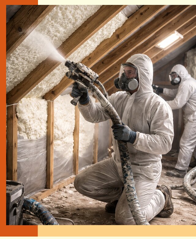 Утепление чердака пенополиуретаном (ППУ) в Раменском