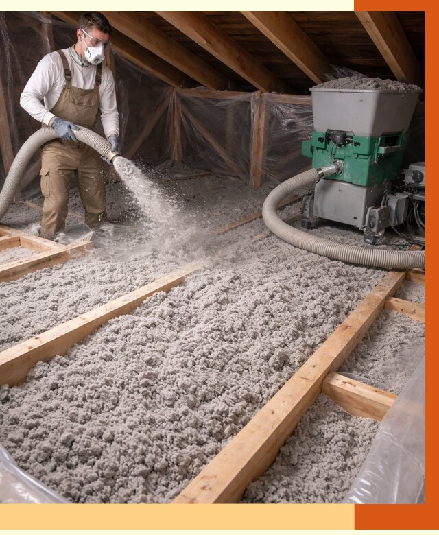 Утепление чердака эковатой в Раменском от 1470 руб/м2 — заказать у ТепломастерРмн