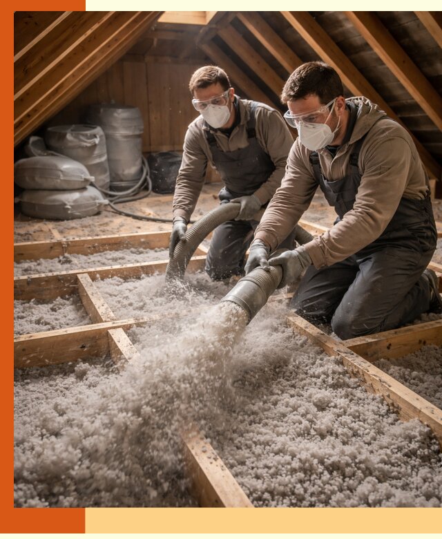 Утепление чердака эковатой в Раменском — быстро и надёжно