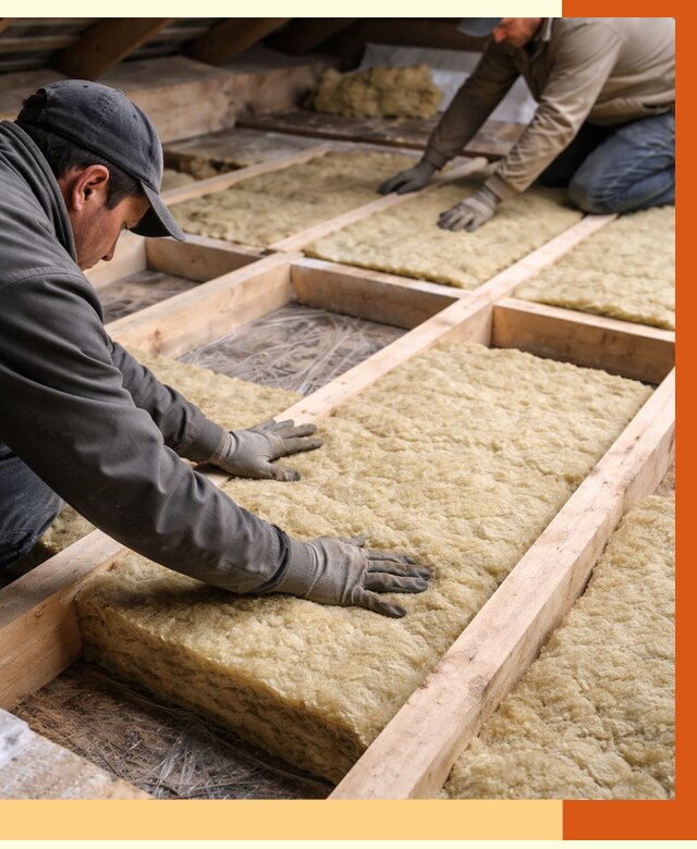 Утепление чердака минватой в Раменском от 3549 руб/м2 под ключ | ТепломастерРмн