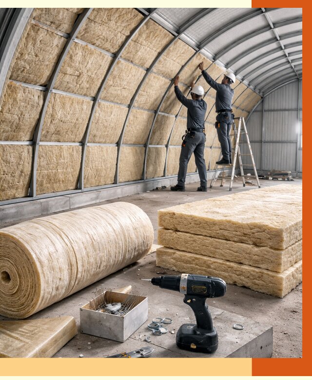 Утепление арочного ангара в Раменском от 3244 руб./м2 под ключ | ТепломастерРмн