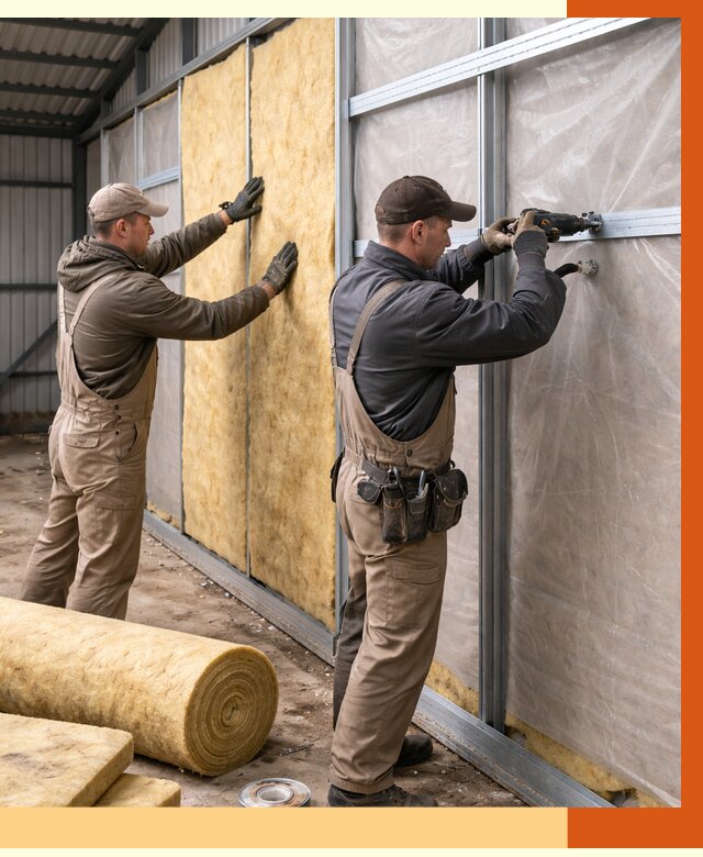 Утепление металлического ангара в Раменском от 4816 руб/м2 — услуги под ключ | ТепломастерРмн