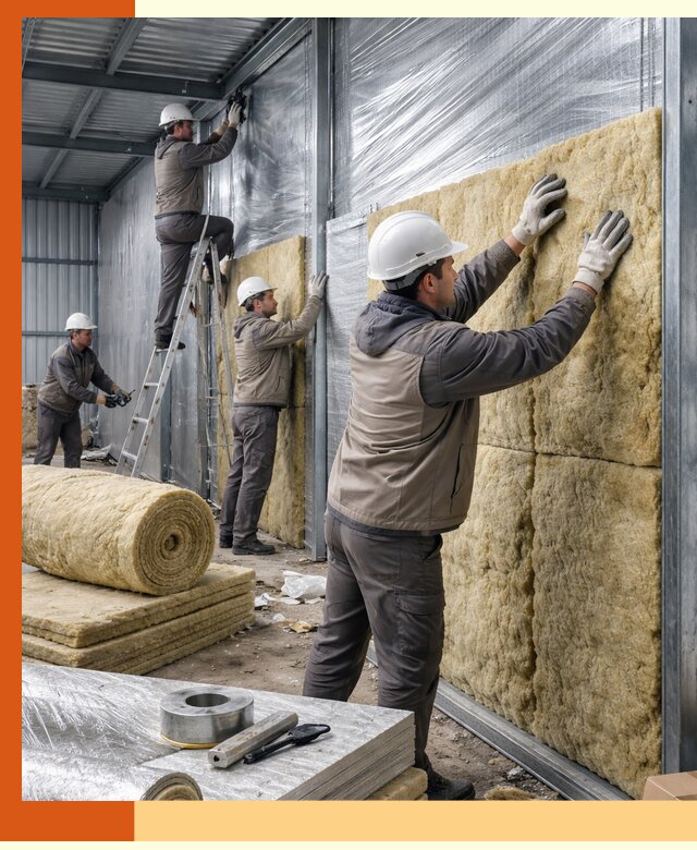 Утепление металлического склада в Раменском: теплоизоляция и герметизация