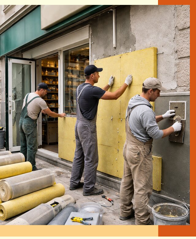 Утепление магазина в Раменском от 4563 руб/м2 — цена, стены и снаружи | ТепломастерРмн