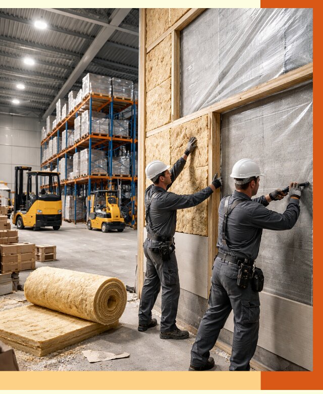 Утепление склада с техникой в Раменском от 4258 руб./м2 — комплексно под ключ | ТепломастерРмн