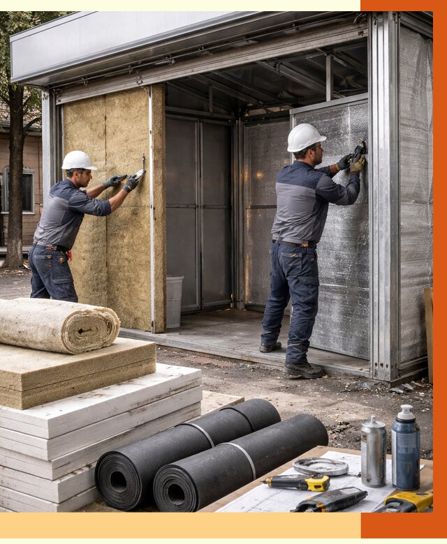 Утепление павильона шаурма в Раменском под ключ от 1217 руб. за м² | ТепломастерРмн