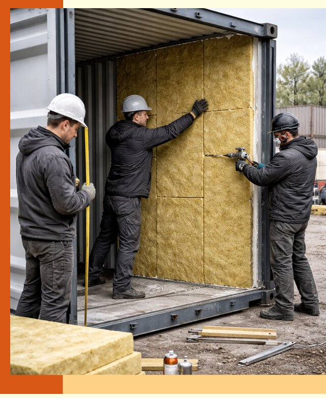 Утепление морского контейнера в Раменском: надежная теплоизоляция и защита