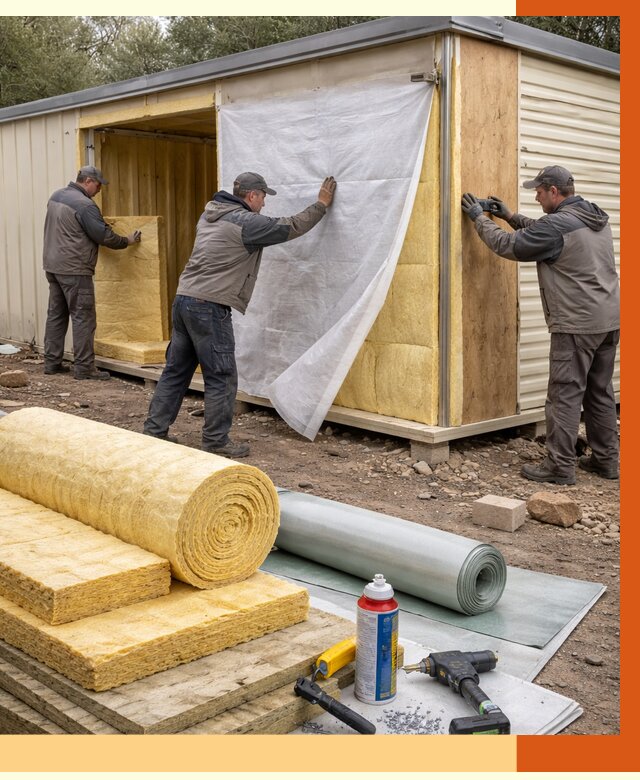 Утепление строительной бытовки в Раменском от 12674 руб. под ключ | ТепломастерРмн