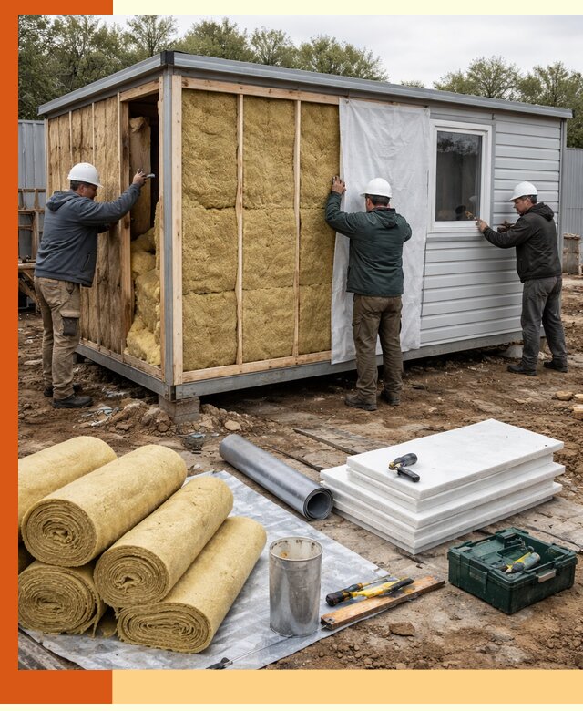 Утепление строительной бытовки под ключ в Раменском для любых условий