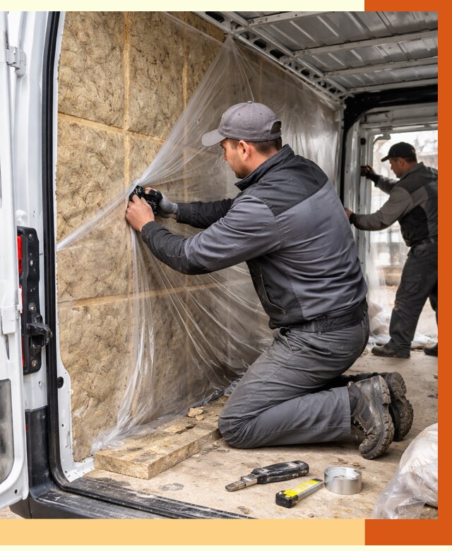 Утепление фургона в Раменском от 16729 руб/м2 — утепление фургона ППУ и кузова | ТепломастерРмн