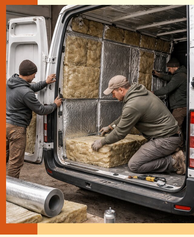Утепление фургона в Раменском: профессиональная теплоизоляция и шумоизоляция