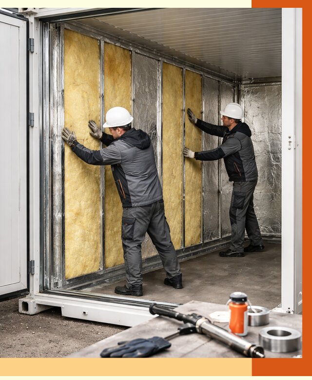 Утепление рефрижераторного контейнера в Раменском от 45626 руб./м² | ТепломастерРмн