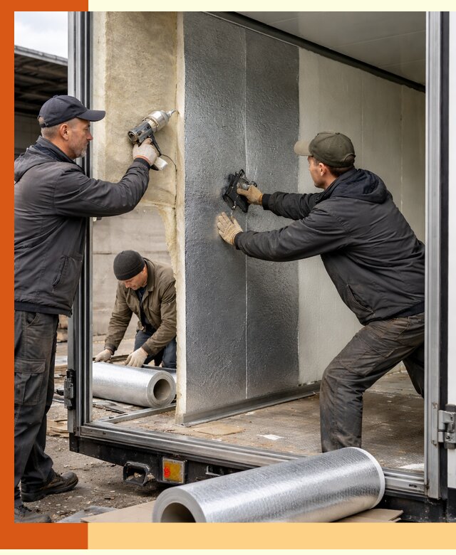 Утепление холодильного кузова в Раменском — монтаж и теплоизоляция