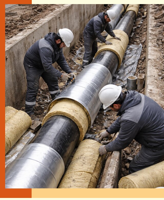 Утепление теплотрассы в Раменском: утеплительные работы и материалы