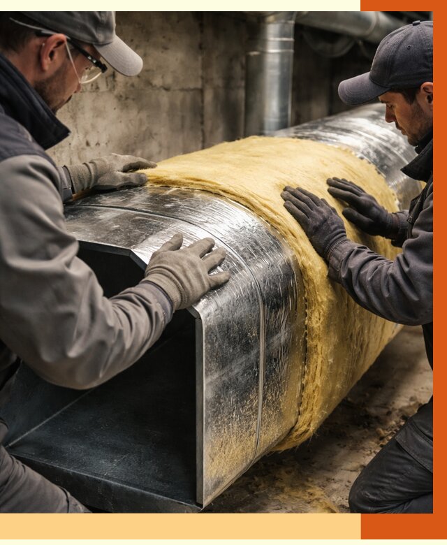 Утепление воздуховодов в Раменском от 4258 руб. — теплоизоляция вентиляции | ТепломастерРмн