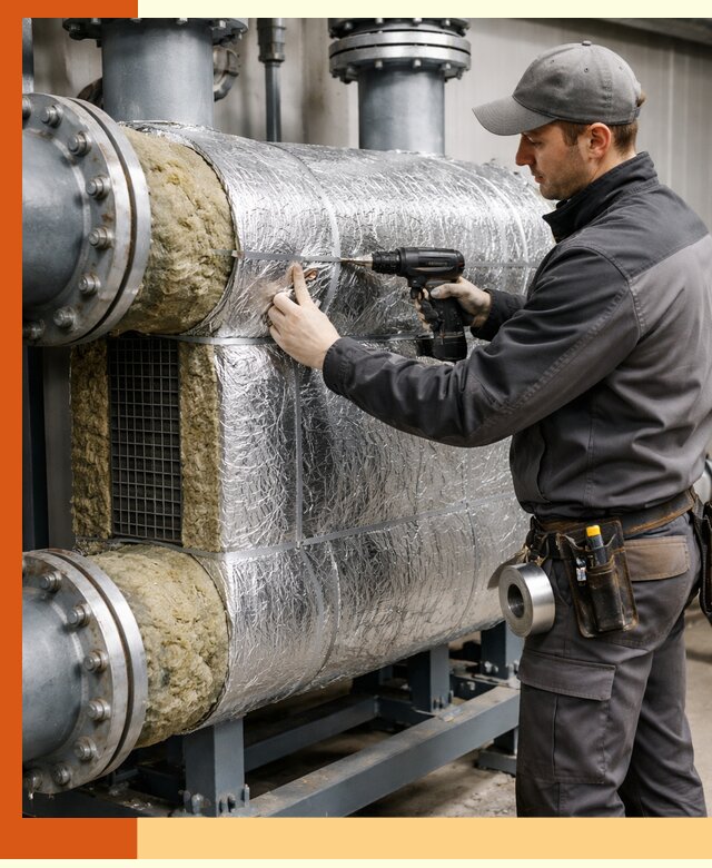 Утепление теплообменника в Раменском — профессиональная теплоизоляция оборудования